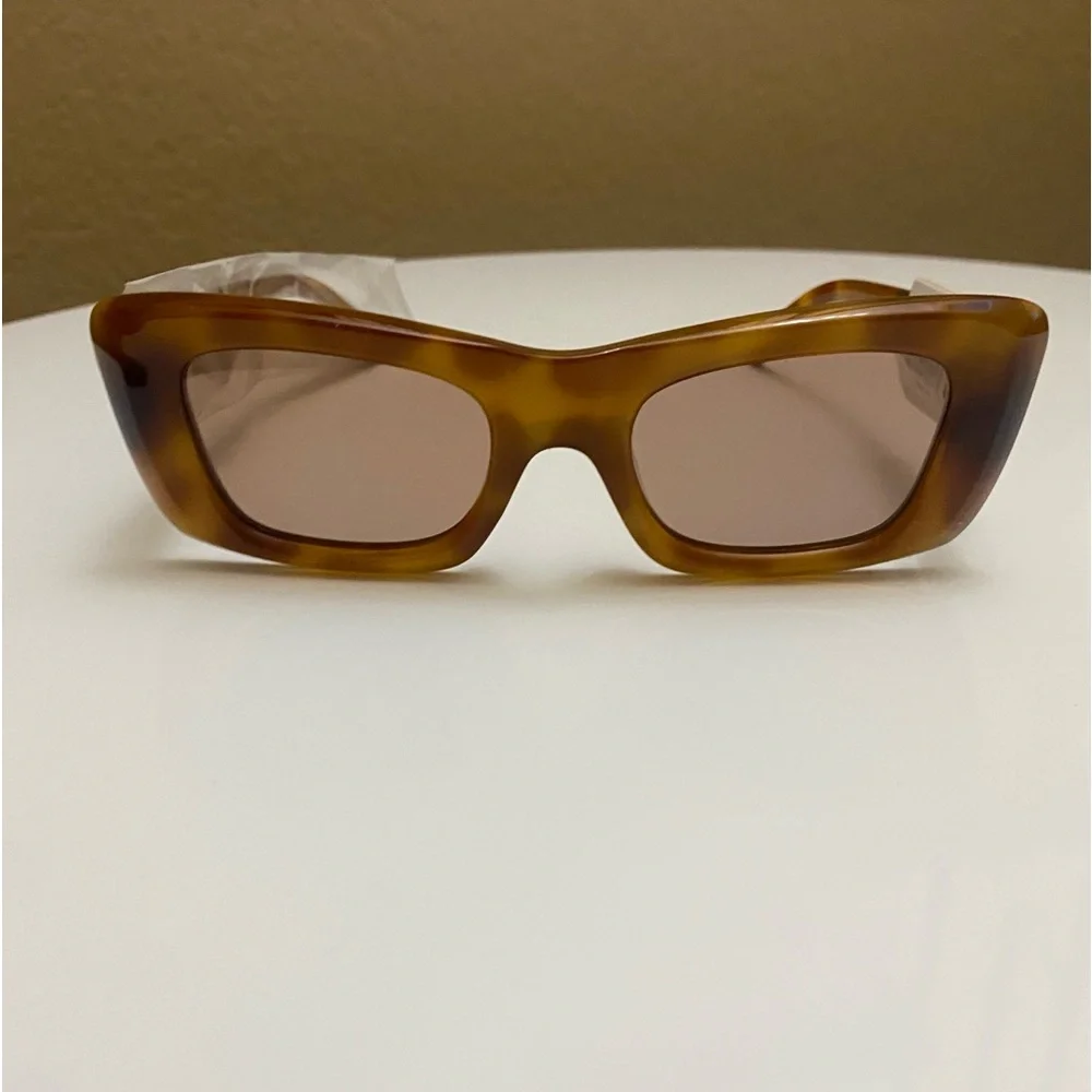 NWT Le Specs Dopamine LTD EDT Vintage Tort Sunglasses Oversized Rectangle